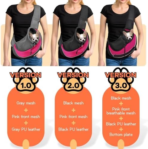 YUDODO Pet Sling Carrier for 2-5 lbs Small Dogs Cat Puppy Crossbody Carrier - Image 2