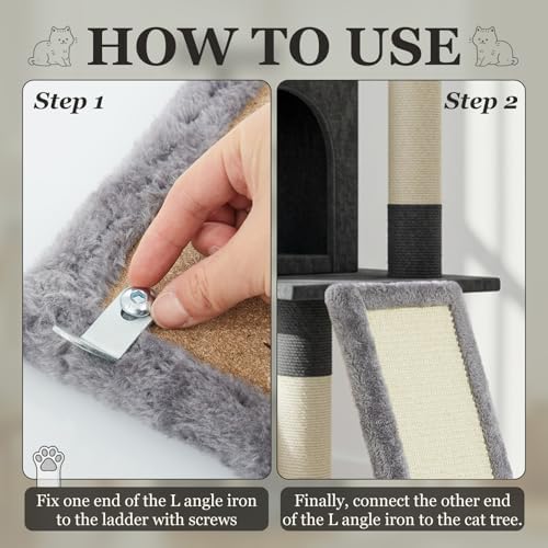 Dansydaisy 23.8 x 8.5 Inch Cat Tree Replacement Parts Sisal Ladder Board - Image 4