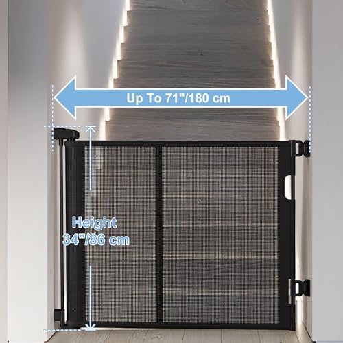Retractable Baby Gates for Stairs& Doorways, Extends to 71" - Image 2