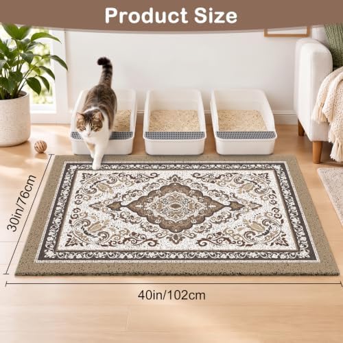 Unicorn Catcher 40"x30" Cat Litter Mat Non-Slip Washable Litter Box Mat - Image 6