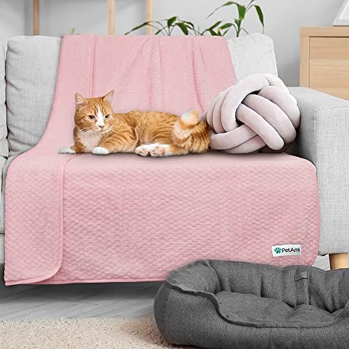 PetAmi Waterproof Dog Blanket, Leakproof Puppy Blanket, 29x40 Light Pink - Image 6