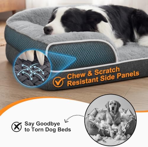 Extra Large Orthopedic Dog Bed, XXXL Washable Pet Couch Bed - Image 4