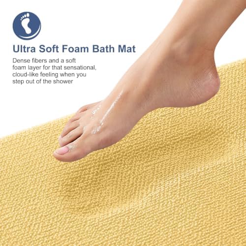 OLANLY Thick Memory Foam Bathroom Rugs 36x24, Absorbent Bath Mat - Image 2