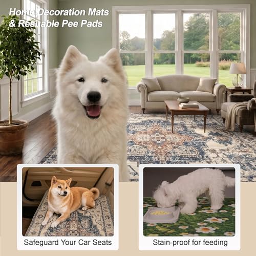 Washable Pee Pads for Dogs 36"x72" 2 Pack Reusable Puppy Potty Pad - Image 2