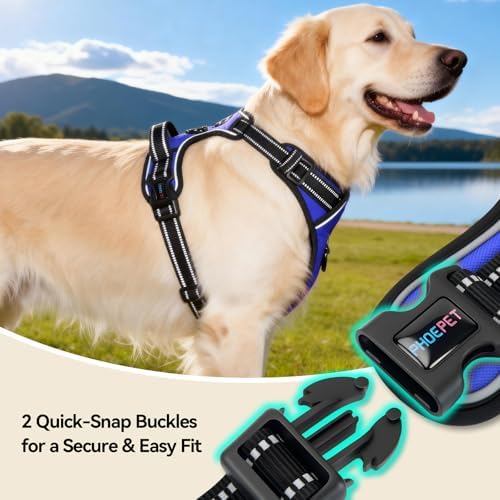 PHOEPET No Pull Dog Harnesses for Small Puppies Reflective Adjustable - Image 7
