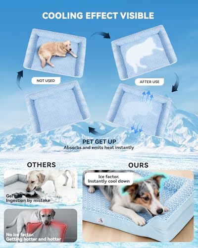 Cooling Dog Bed with PCM, Instant Chill Medium Pet Sofa, Indoor Outdoor - Image 6