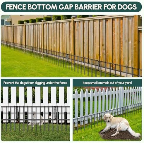 42.5ft x 13in Garden Fence Animal Barrier, 30 Panels No Dig Fence - Image 2