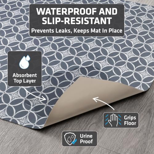 Drymate Cat Litter Box Mat, Litter Trapping Mat, Indigo Grey, 29x36 XL - Image 3