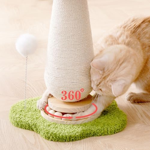 Mushroom Cat Scratching Post Cat Tree, 21.5‘’ H Cute Cat Scratcher Tower - Image 5