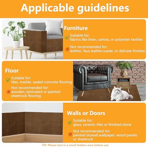 Cat Scratch Pad for Wall, Scratch Furniture Protector - Image 7