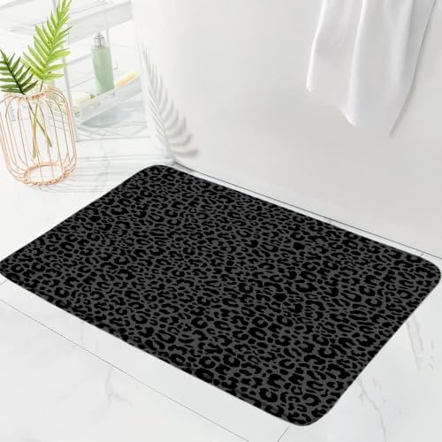 Leopard Print Bath Mat Cheetah Bathroom 3 Piece Decor Rugs - Image 6