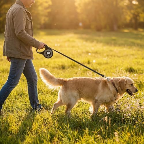 16 ft Retractable Dog Leash for Extra Large Dogs up to 130 lbs, Tangle-Free - Image 6