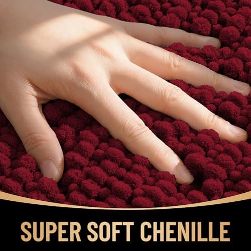 OLANLY Thick Chenille Bathroom Runner Rugs Mats 59x20 - Image 2