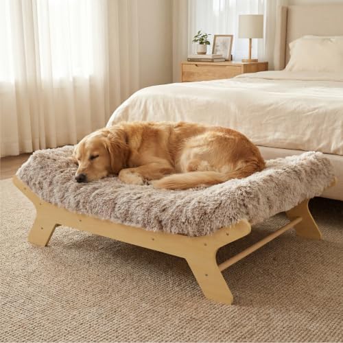 Muihood Elevated Wood Dog Bed Frame by MUIHOOD
