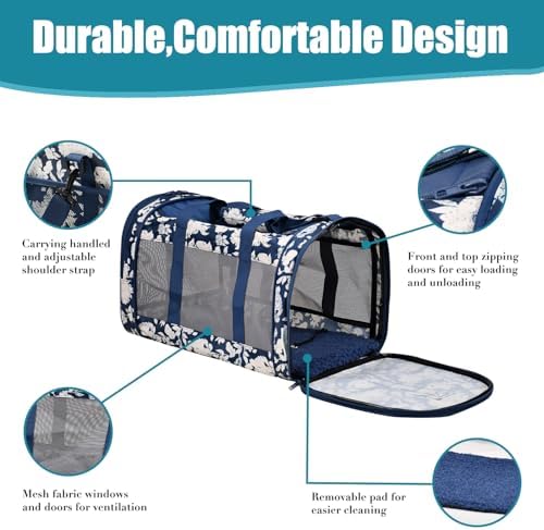 Soft-Sided Kennel Pet Carrier, Airline Approved Travel Handbag - Image 2