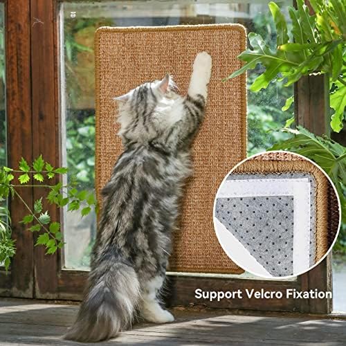 FUKUMARU Cat Scratcher Mat, 23.6 X 15.7 Inch Natural Sisal Cat Scratch Mat - Image 5