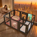 FXW AuraSpace Clear Acrylic Indoor Dog Playpen, 12 Panels by FXW