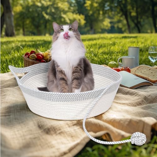 Cat Bed, Cotton Rope Instinct Basket - Image 5