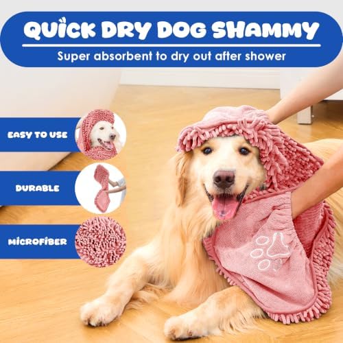 Dog Towel for Drying Dogs Large, Super Absorbent Microfiber Dog Bath Towel - Image 2