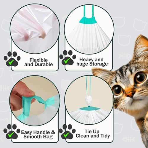 50 Count Jumbo Litter Box Liners, 39x22 Inches – Extra Thick, Heavy Duty - Image 5