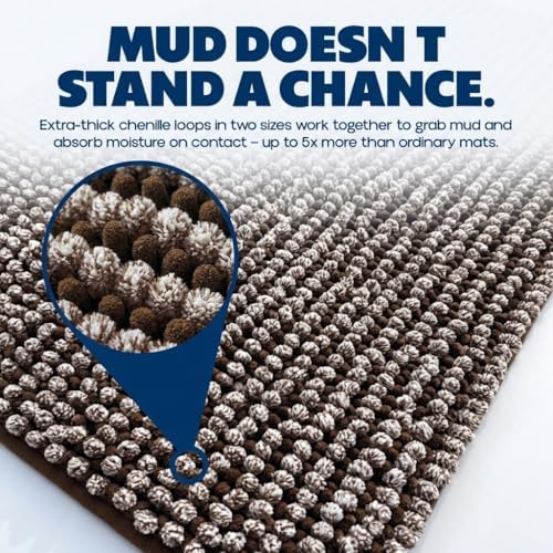 Muddy Mat® T.Max Dual Tone Indoor Dog Door Mat Slip Resistant Chenille Entryway - Image 7