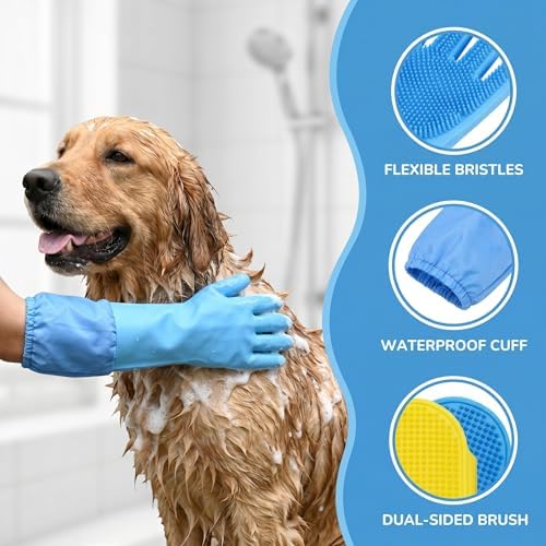 Premium Dog Towels for Drying Dogs & Cats, 39.3''X19.6'', Efficient Pet Hair - Image 4