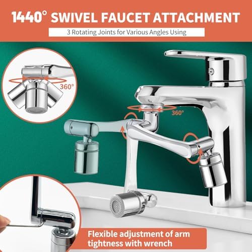 Patented CECEFIN Swivel Faucet Extender Sink Aerator NSF/ANSI 372 Standard - Image 3