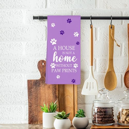 Purple Paw Farmhouse Kitchen Towels Decor Gifts - Image 2