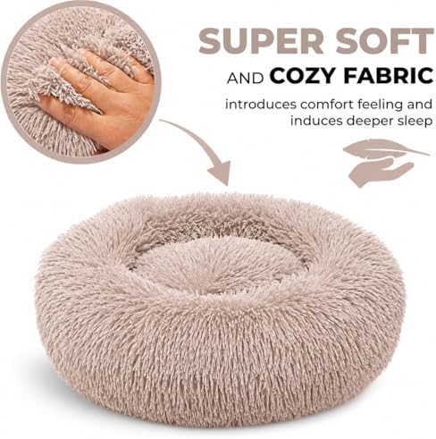 Whiskers & Friends Cat Beds for Indoor Cats & Small Dog, Fluffy Cat Bed - Image 5