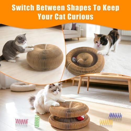 Magic Organ Cat Scratch Board, Compact Cats Accordion, Interactive Cardboard - Image 6