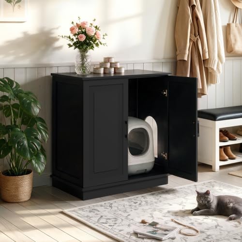 MAHANCRIS Large Cat Litter Box Enclosure, Tall Hidden Litter Box Furniture - Image 2