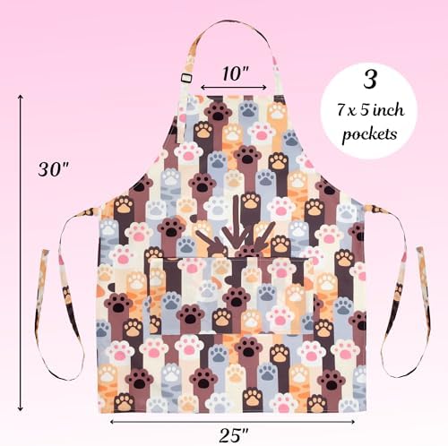 Plum Hill Waterproof Dog Grooming Apron, Groomer Apparel, Pet Washing Smocks - Image 3