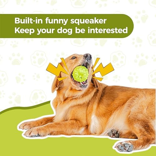 MewaJump Dog Chew Toys, Rubber Dog Toys Squeaky Toys - Image 5