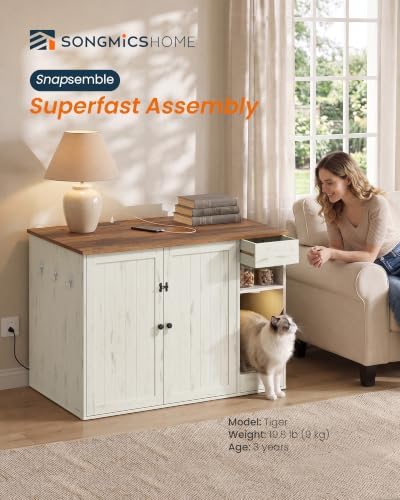 SONGMICS HOME Cat Litter Box Enclosure, Hidden Furniture - Image 2