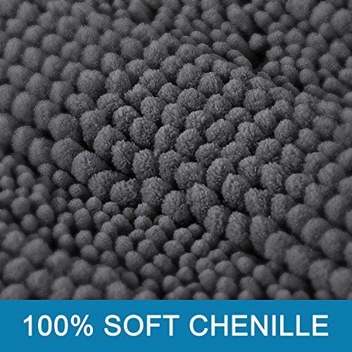 H.VERSAILTEX Bathroom Rugs Bath Rugs Non Slip Bath Mats Extra Thick Chenille - Image 3