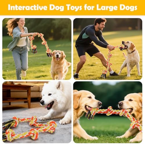 SZEE Dog Rope Toy for Large Dogs, 37 Inch 5 Knots, Halloween Pet Toys for Large - Image 7