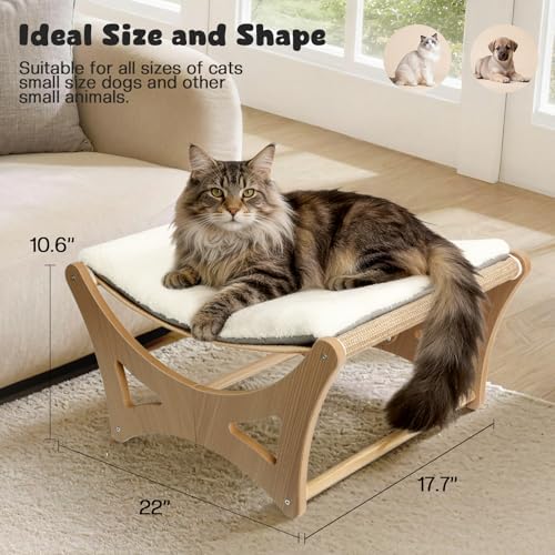 Cat Hammock Bed, Wooden Elevated Cat Beds - Image 2