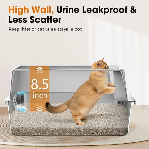 2PACK Stainless Steel Litter Box, Extra Large Litter Boxes - Image 5