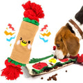 lilfrd Burrito Snuffle Mat Dog Toy, Squeaky Crinkle Rope Puzzle Taco Toy by Lilfrd