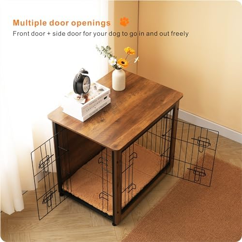 DWANTON 27" Dog Crate Furniture, Dog Kennel Indoor, - Image 2