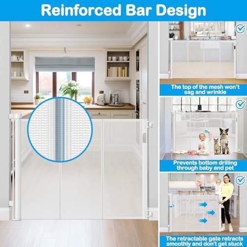 42 Inch Extra Tall Retractable Baby Gates - Image 4