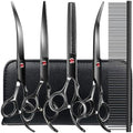 TINMARDA Dog Grooming Kit, Titanium Black Stainless Steel Dog Grooming Scissors by TINMARDA