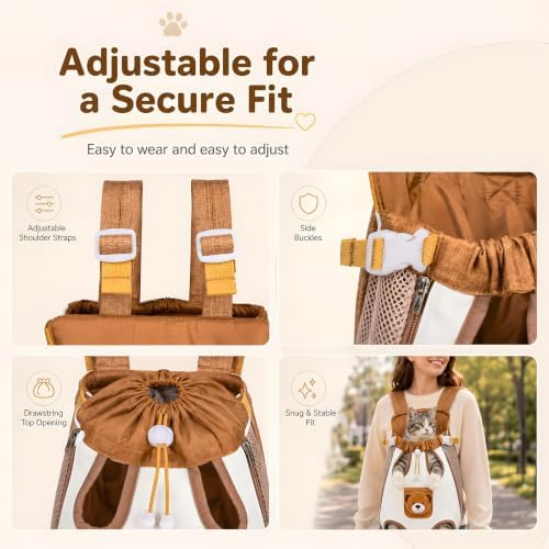 Cute Bear Design Front Pet Carrier Backpack - Image 4