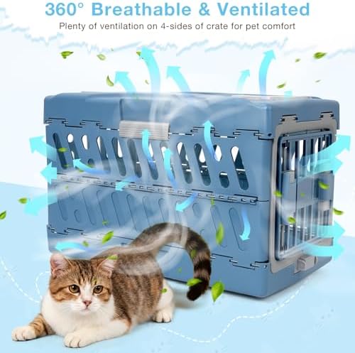 Pet Carrier for Cats & Small Dogs, Foldable Hard Cat Carrier - Image 5