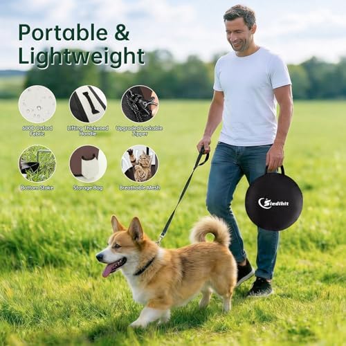Siedihit 31" Dog Playpen, Cat Puppy Pen, Pet Portable Crate Indoor Outdoor - Image 4