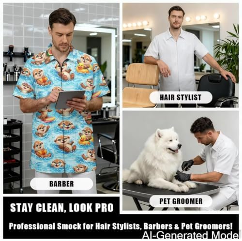 Dog Grooming Smock for Women & Men Water & Hair Repellent - Image 4