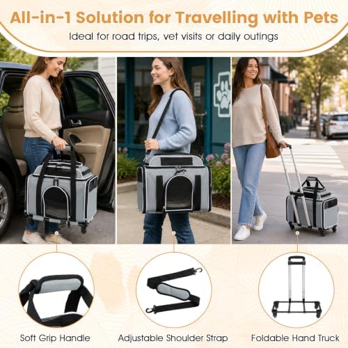PETSITE Rolling Cat Carrier - Image 4