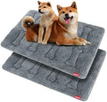 Dog Bed Crate Mat 2 Pack, Soft Plush Dog Bed Pad by Moonsea