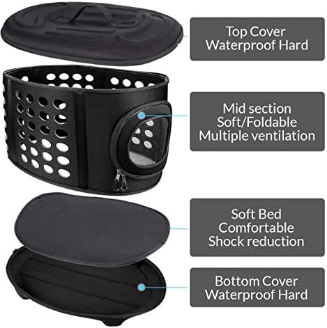 Collapsible Cat Carrier Hard, Travel Pet Carriers Bag - Image 3