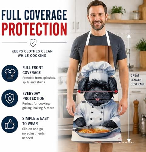 Caroline's Treasures Puli The Chef Apron Cooking Kitchen Server Baking Crafts - Image 3